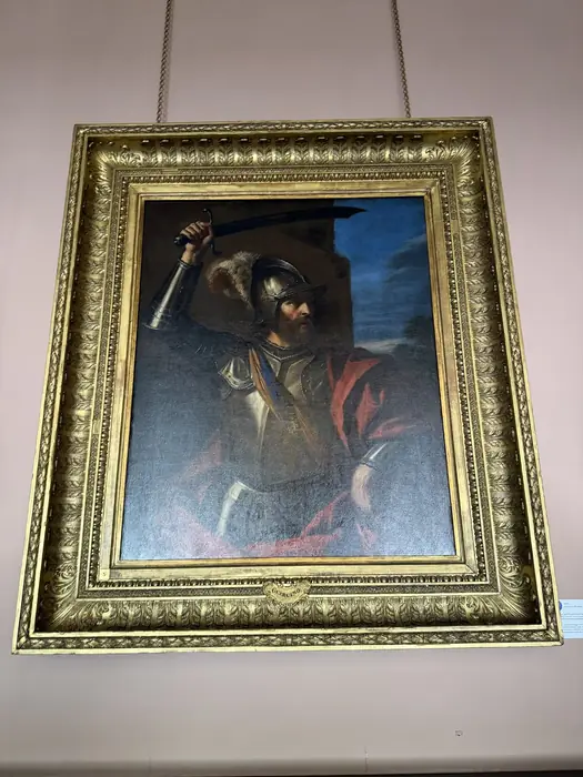 A soldier raises his sword: an old master in the collection.